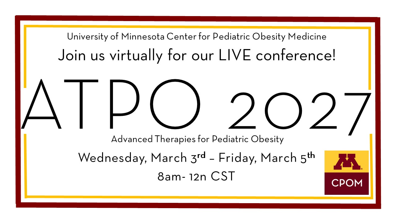 Advanced Therapies for Pediatric Obesity - ATPO 2027 Banner